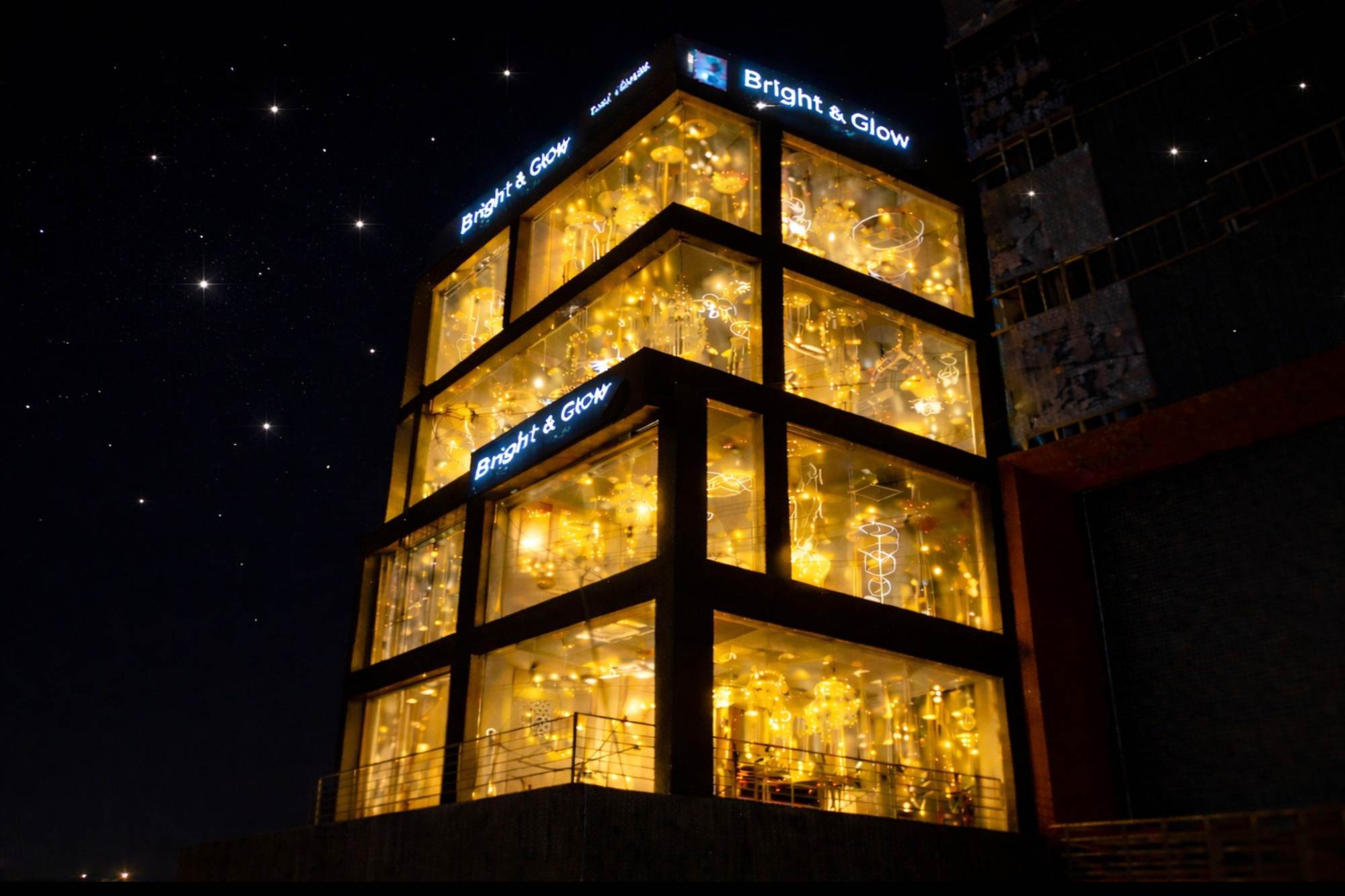 BrightnGlow premium lighting showroom